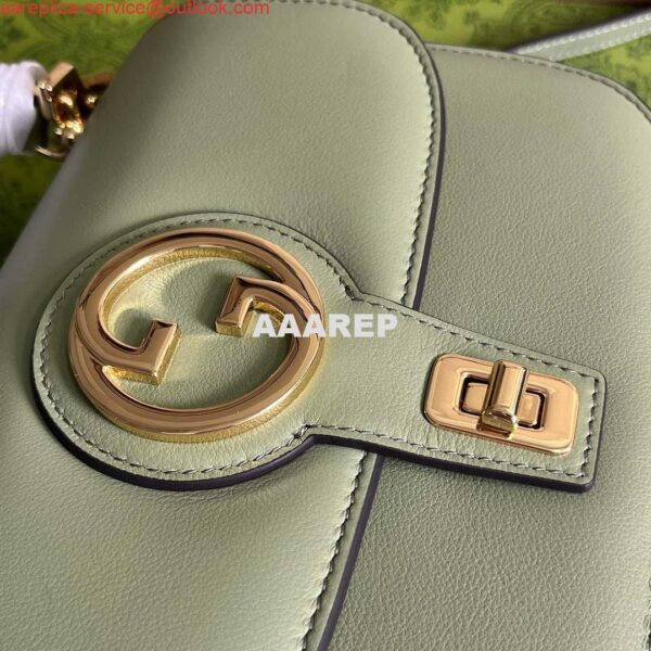 Replica Gucci 735101 Gucci Blondie Top-handle Bag Light green 4