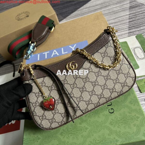 Replica Gucci 735132 Ophidia small handbag Brown 3