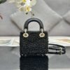 Replica Dior S0856 MICRO LADY DIOR BAG Horizon Metallic Cannage Lambskin embroidery beads Pink 2