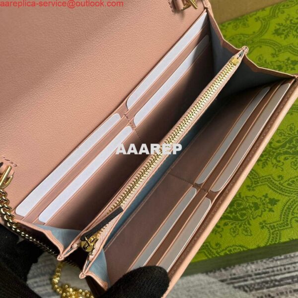 Replica Gucci 725215 Gucci Blondie continental chain wallet Light pink 7