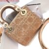 Replica Dior S0856 MICRO LADY DIOR BAG Horizon Metallic Cannage Lambskin embroidery beads Pink