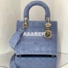 Replica Dior Medium CD Signature Vanity Case Latte Calfskin with Embos