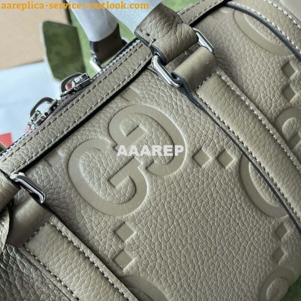 Replica Gucci 725292 Jumbo GG Mini Duffle Bag Gray 5