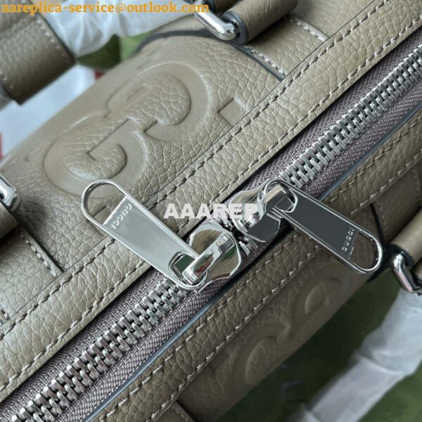 Replica Gucci 725292 Jumbo GG Mini Duffle Bag Gray 6