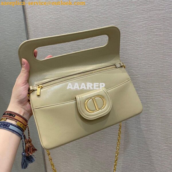 Replica Dior Medium DiorDouble Bag Beige Calfskin M8641 4