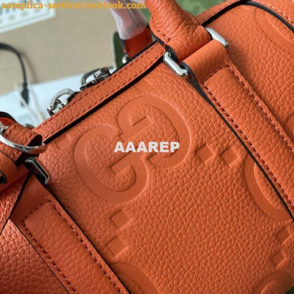 Replica Gucci 725292 Jumbo GG Mini Duffle Bag Orange 7