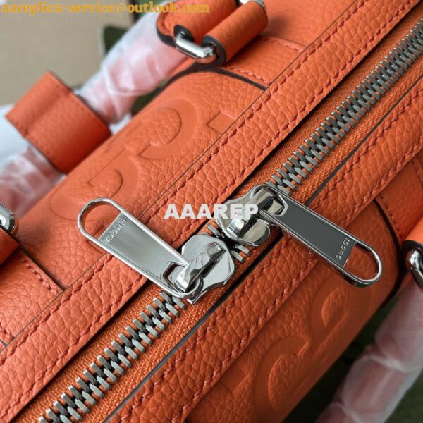 Replica Gucci 725292 Jumbo GG Mini Duffle Bag Orange 6