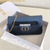 Replica Dior Medium DiorDouble Bag Black Calfskin M8641