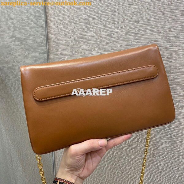 Replica Dior Medium DiorDouble Bag Cognac Calfskin M8641 5
