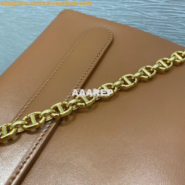 Replica Dior Medium DiorDouble Bag Cognac Calfskin M8641 6