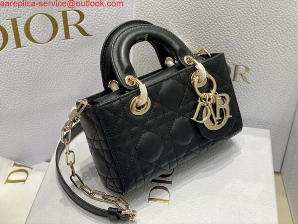 Replica Dior S0910 Micro Lady D-joy Bag Black Cannage Lambskin 4