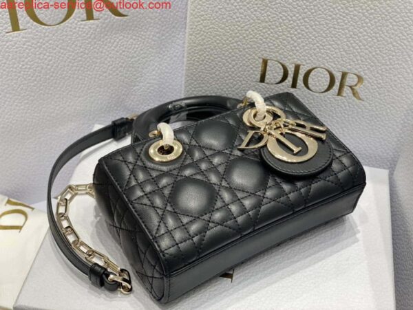 Replica Dior S0910 Micro Lady D-joy Bag Black Cannage Lambskin 6