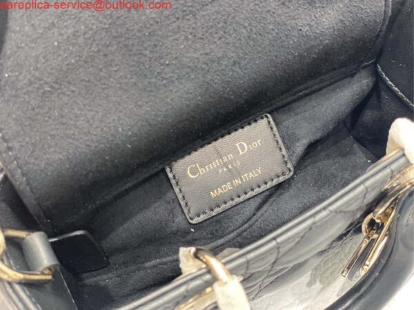 Replica Dior S0910 Micro Lady D-joy Bag Black Cannage Lambskin 10