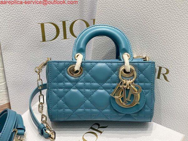 Replica Dior S0910 Micro Lady D-joy Bag Black Cannage Lambskin 12