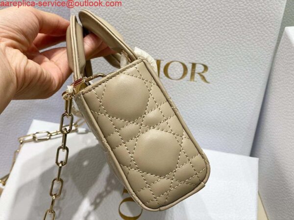 Replica Dior S0910 Micro Lady D-joy Bag Sand Colored Cannage Lambskin 5