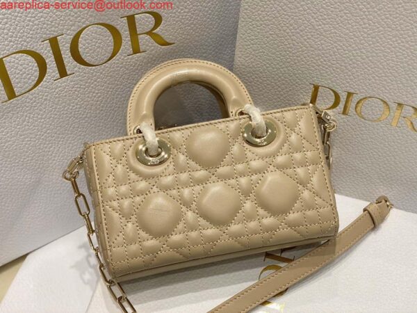 Replica Dior S0910 Micro Lady D-joy Bag Sand Colored Cannage Lambskin 6