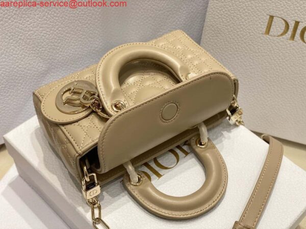 Replica Dior S0910 Micro Lady D-joy Bag Sand Colored Cannage Lambskin 8