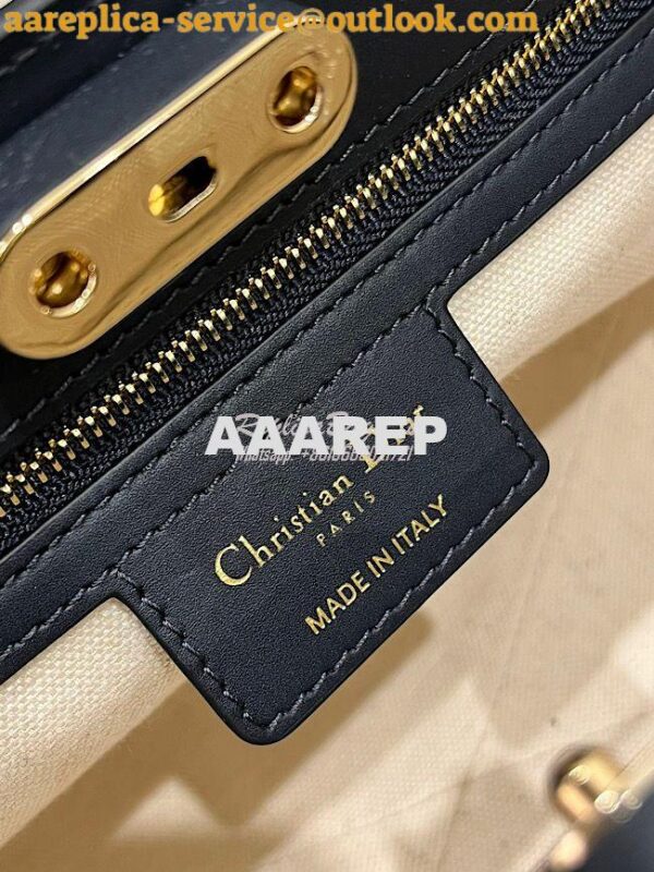 Replica Dior Medium Key Bag Blue Oblique Jacquard M1843 6