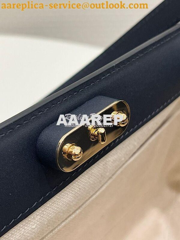 Replica Dior Medium Key Bag Blue Oblique Jacquard M1843 8