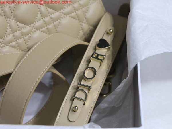 Replica Dior Small Lady My ABCDior Bag Lambskin M0538 Apricot 4