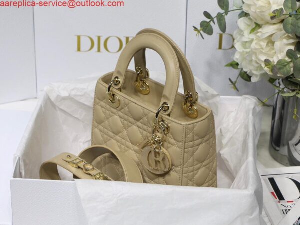 Replica Dior Small Lady My ABCDior Bag Lambskin M0538 Apricot 6