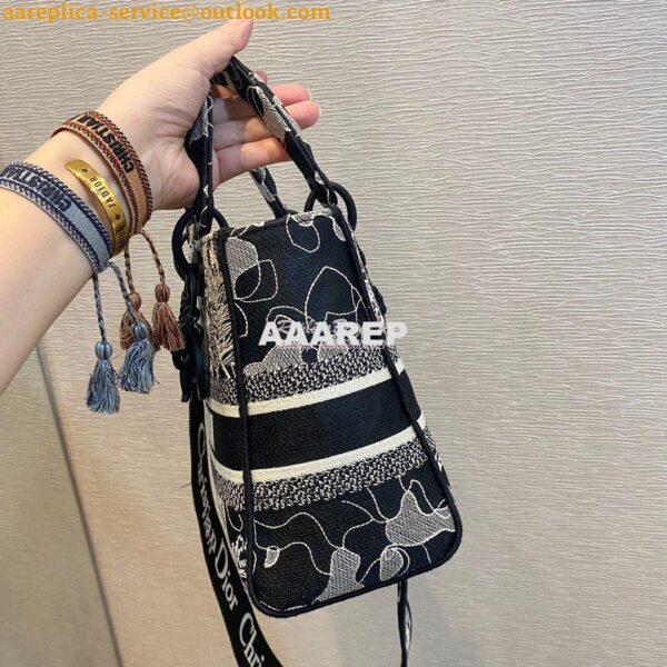 Replica Dior Medium Lady D-Lite Bag Black and White Dior Around the Wo 5