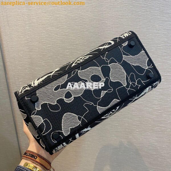 Replica Dior Medium Lady D-Lite Bag Black and White Dior Around the Wo 9
