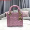 Replica Dior M0505 Mini Lady Dior Bag Gray Patent Cannage Calfskin