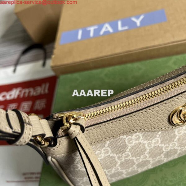 Replica Gucci 735145 GG Supreme Ophidia small handbag Oatmeal 6