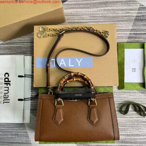 Replica Gucci 735153 Gucci Diana Small Shoulder Bag Brown