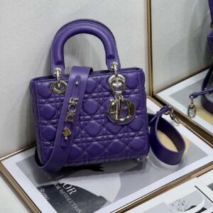 Replica Dior M0538 Small Lady My ABCDior Bag Lambskin Purple