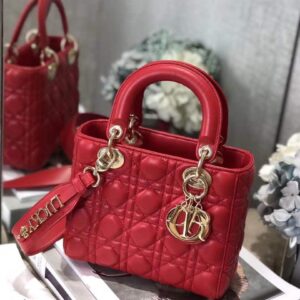 Replica Dior M0538 Small Lady My ABCDior Bag Lambskin Red