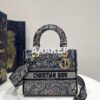 Replica Dior Medium Lady D-Lite Bag Brown Toile de Jouy Embroidery M05