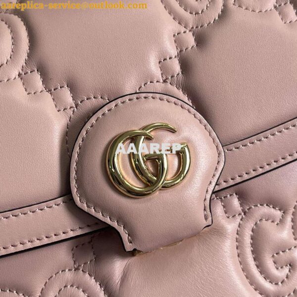 Replica Gucci 736877 GG Matelassé Handbag Pink 4