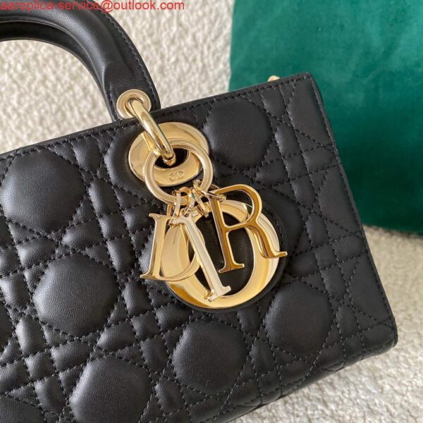 Replica Dior M0540 Lady D-joy Bag Black Cannage Calfskin 6