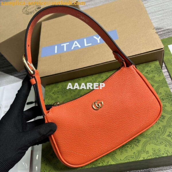 Replica Gucci 739076 Aphrodite Mini Shoulder Bag Orange 3