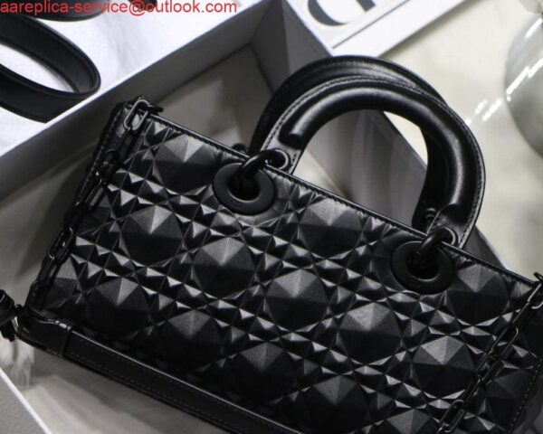 Replica Dior M0540 Lady D-joy Bag Black Cannage Calfskin with Diamond Motif 5