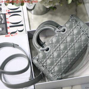 Replica Dior M0540 Lady D-joy Bag Grey Cannage Calfskin 2