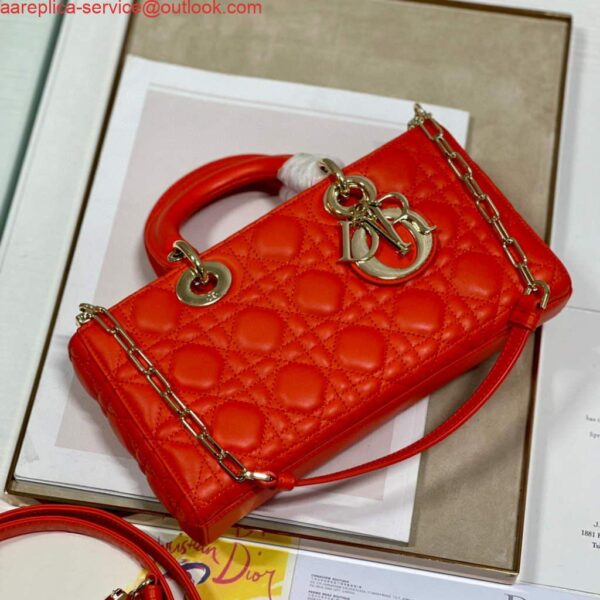 Replica Dior M0540 Lady D-joy Bag Red Cannage Calfskin 6