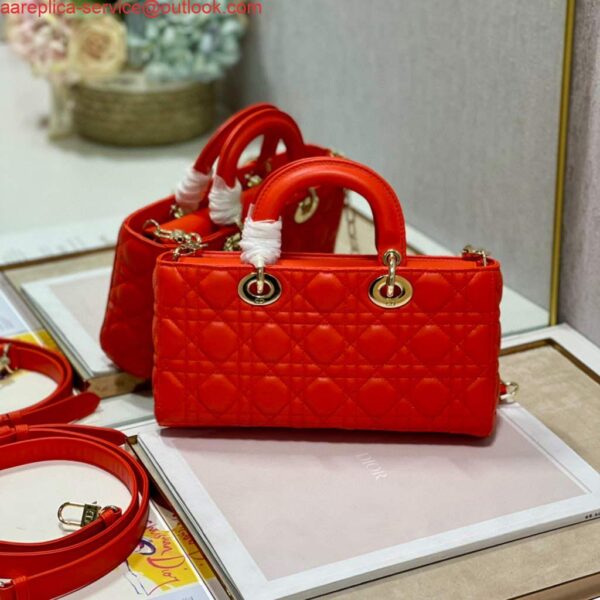 Replica Dior M0540 Lady D-joy Bag Red Cannage Calfskin 8