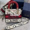 Replica Dior Medium Lady D-Lite Bag Fluorescent Pink Toile de Jouy Rev