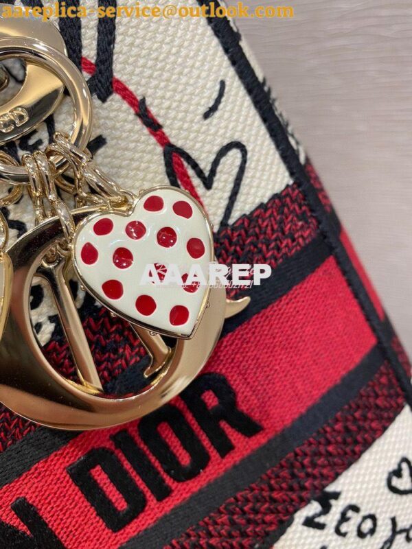 Replica Dior Medium Lady D-Lite Bag Graffiti Je'taime d'Amour Embroide 5