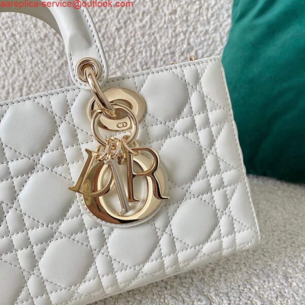 Replica Dior M0540 Lady D-joy Bag White Cannage Calfskin 6