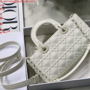 Replica Dior M0540 Lady D-joy Calfskin Bag White 2