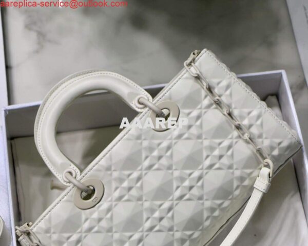 Replica Dior M0540 Lady D-joy Calfskin Bag White 5