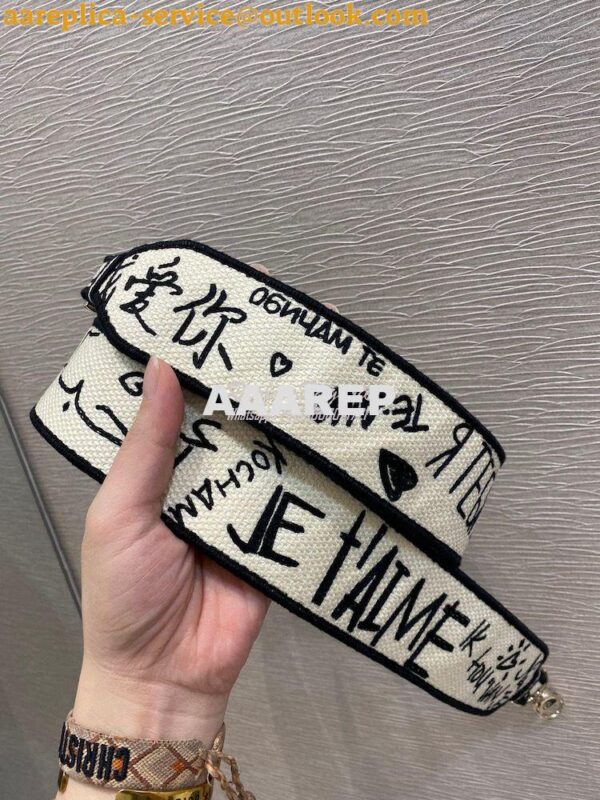 Replica Dior Medium Lady D-Lite Bag Graffiti Je'taime d'Amour Embroide 17