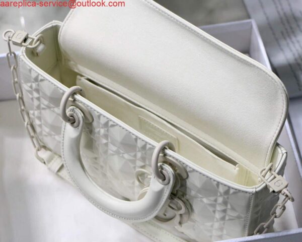 Replica Dior M0540 Lady D-joy Calfskin Bag White 10