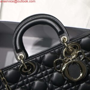 Replica Dior M0540 Medium Lady D-Joy Bag Black Cannage Lambskin With Heart Motif 2