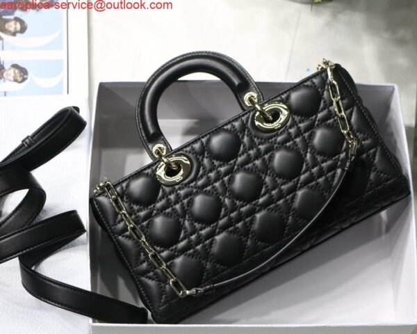 Replica Dior M0540 Medium Lady D-Joy Bag Black Cannage Lambskin With Heart Motif 5