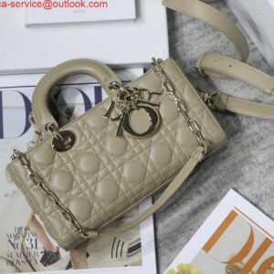 Replica Dior M0540 Medium Lady D-Joy Bag Sand-Colored Cannage Lambskin With Heart Motif